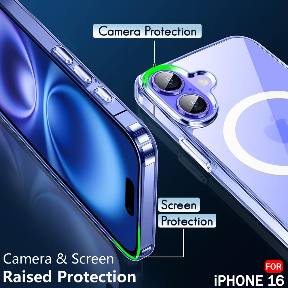 Huse pentru iPhone 16 Plus cu MagSafe Crystal Clear Back Series - transparent