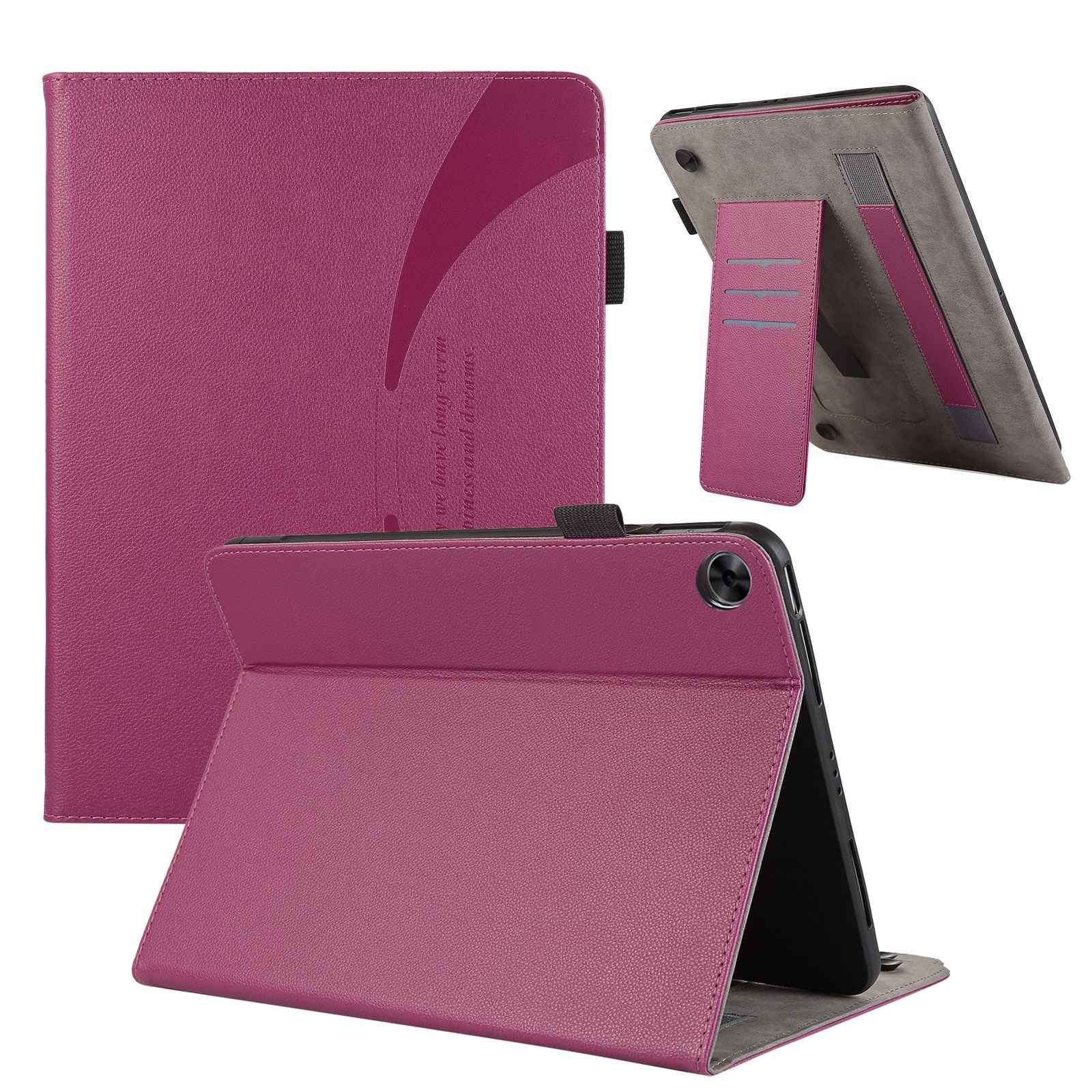 Husa tableta pentru Huawei MediaPad M5 10 Pro, textura litchi, piele cu ventuza, violet