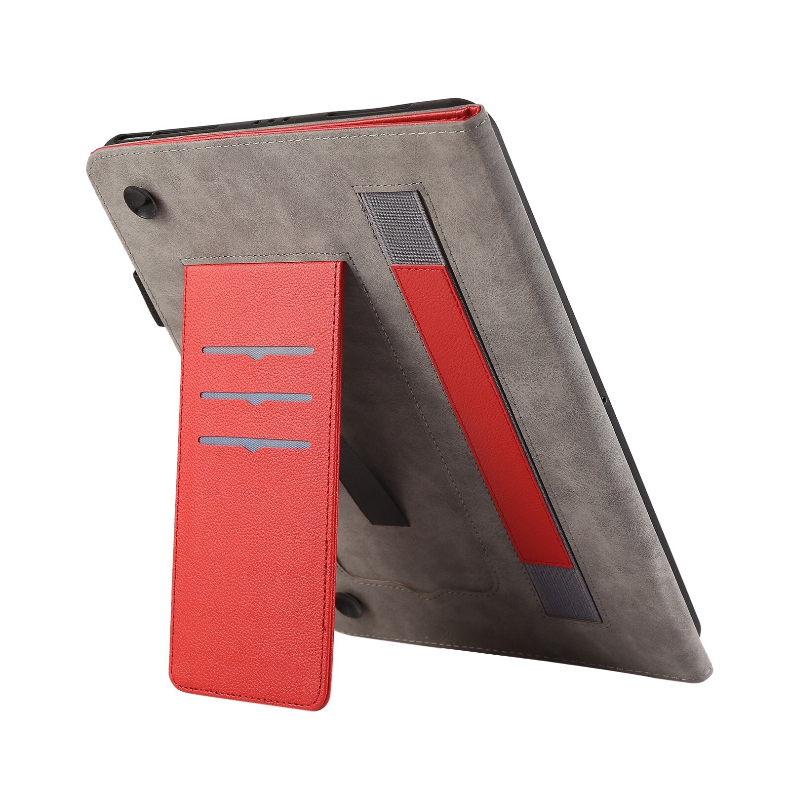 Husa tableta pentru Huawei MediaPad M5 10 Pro, textura licheu, piele, tip ventuza, carcasa tableta (rosu)