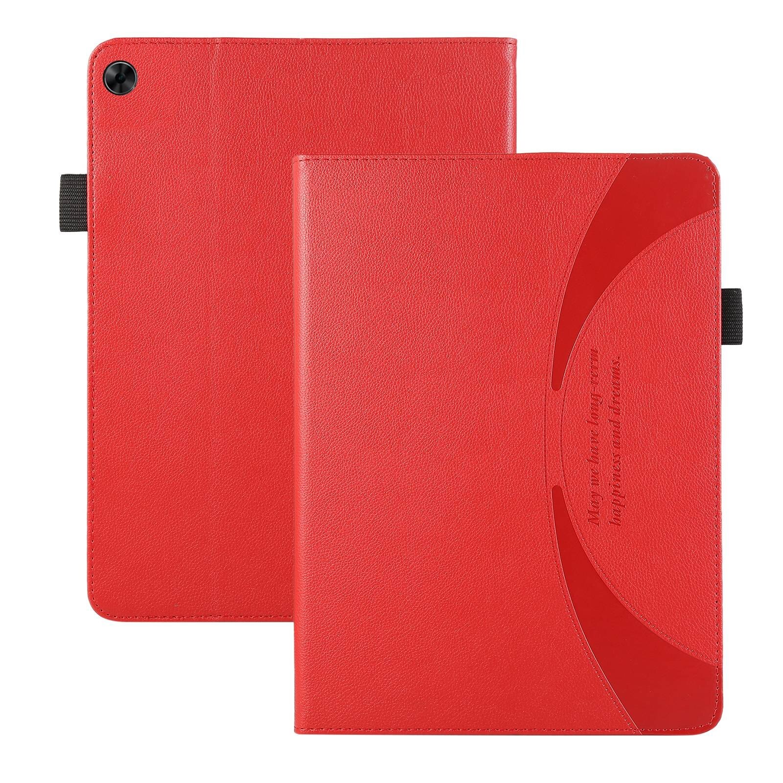 Husa tableta pentru Huawei MediaPad M5 10 Pro, textura licheu, piele, tip ventuza, carcasa tableta (rosu)