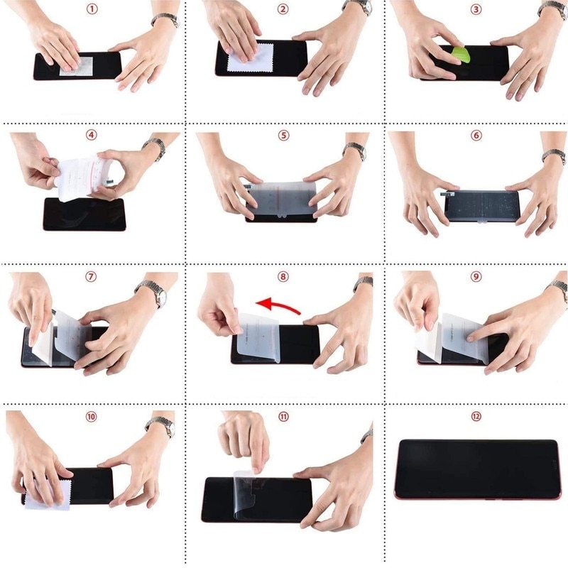 Folie Silicon Ecran pentru Realme C55, Silicon Hydrogel Regenerabil, Flexible Hydro-Crystal, Protectie Completa, Full Glue, Instalare usoara, Set complet pentru Instalare