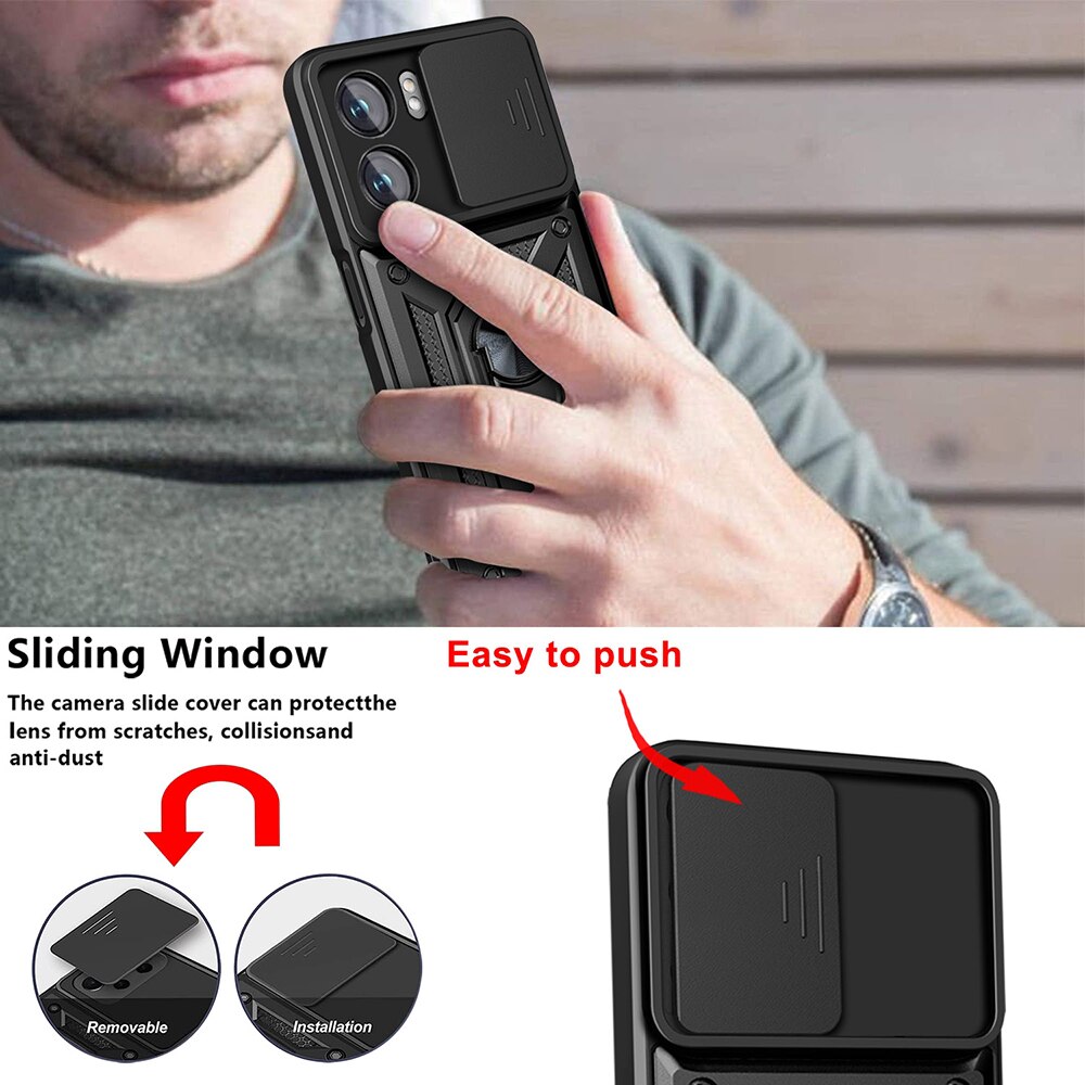 Husa pentru Oppo A57 4G / A57s / OnePlus Nord N20 SE - Techsuit Camshield Series - Negru