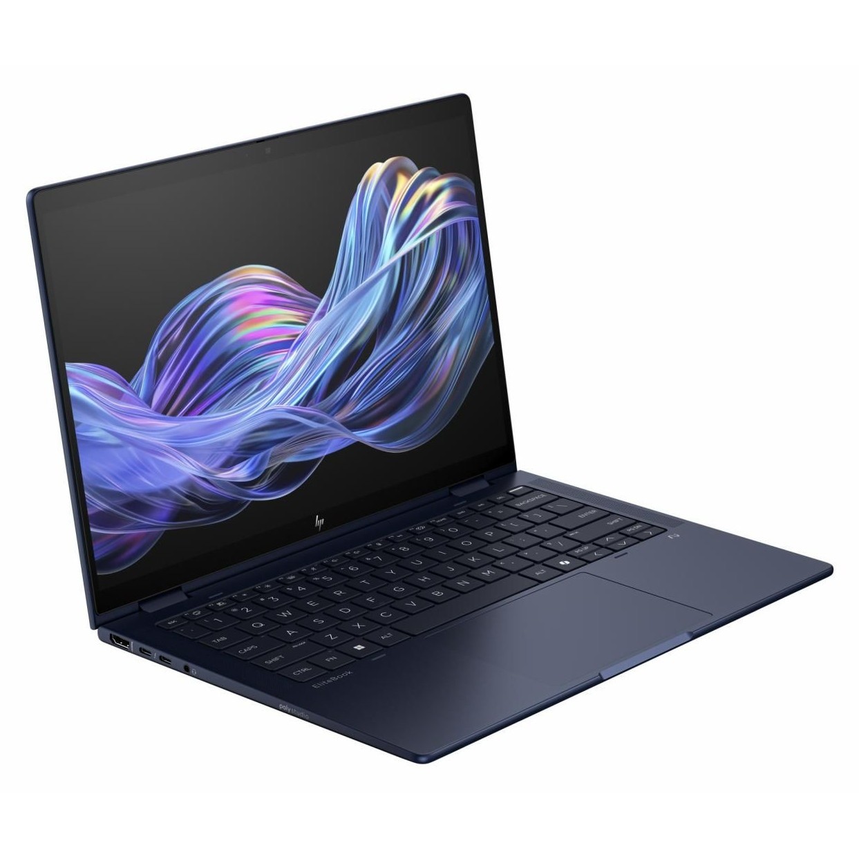 Laptop HP EliteBook x360 Flip G1i B69E7ET, 14 inch 1920 x 1200 Touchscreen, Intel 258V 8 C / 8 T, 2.2 GHz - 4.8 GHz, 12 MB cache, 12 W, 32 GB LPDDR5X, 1 TB SSD, Intel Graphics, Windows 11 Pro, Albastru