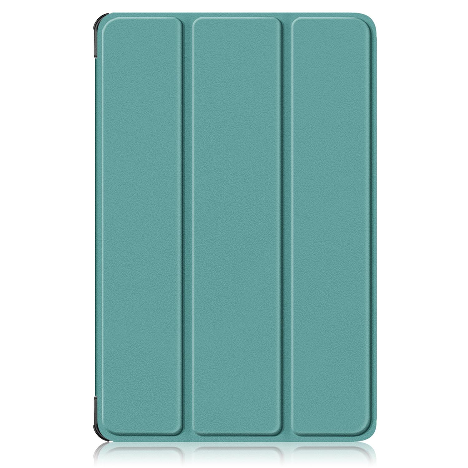Husa tableta pentru Lenovo Yoga Tab Plus, piele ecologica, tip carte cu suport, pliere inteligenta, protectie anti-zgarieturi, verde