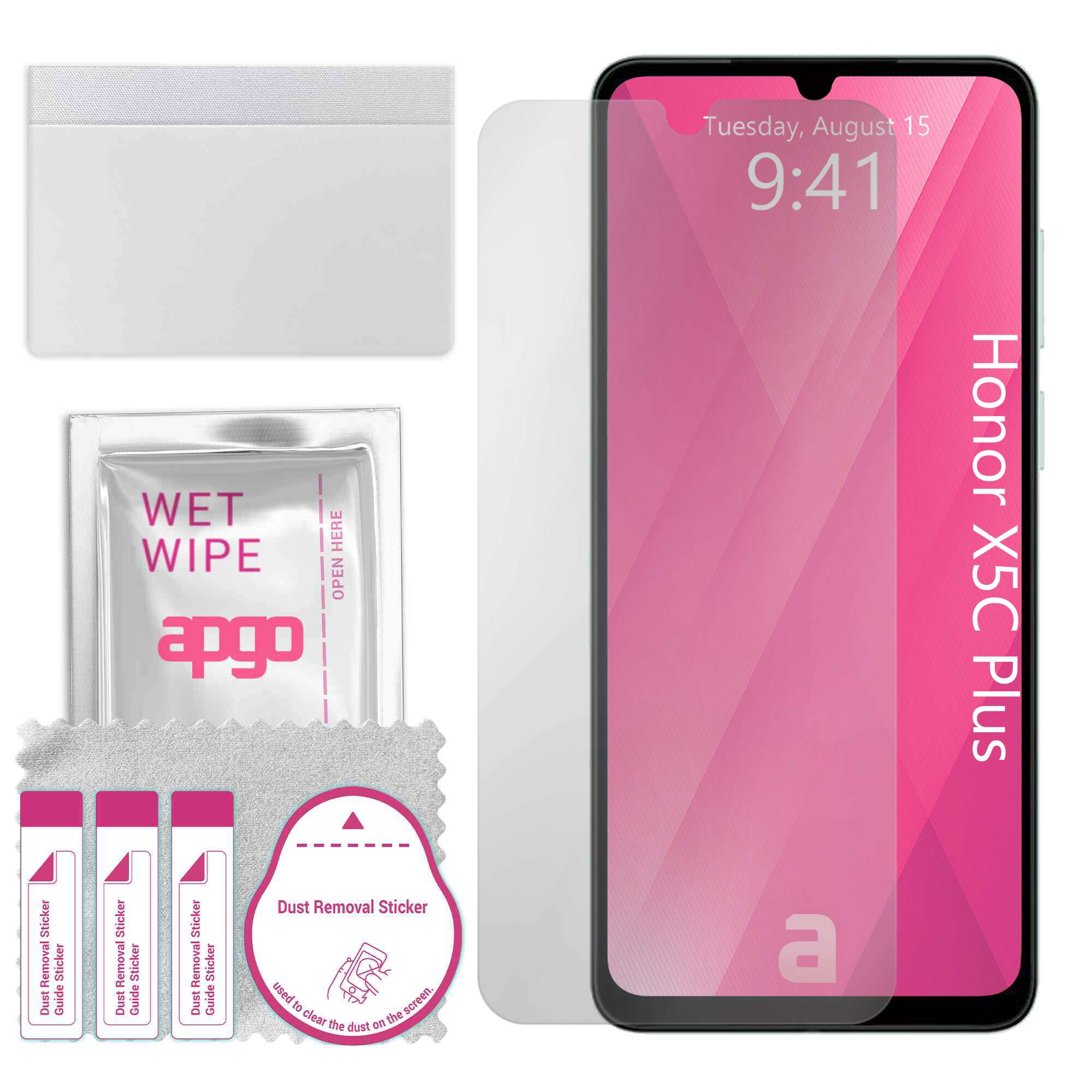 Folie de protectie apgo pentru Honor X5C Plus – afisare completa, lucioasa, hidrogel, full glue, 5D