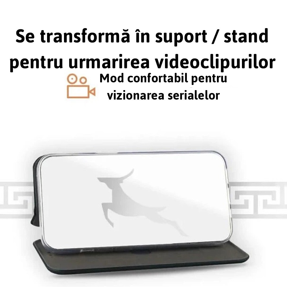 Husa pentru Motorola Moto G84, Elite Book, PU Leather, Decupaj difuzor apeluri, Colturi rotunde, Inchidere magnetica, Protectie fata - spate, Acoperire completa 360 grade, Tip carte, Negru
