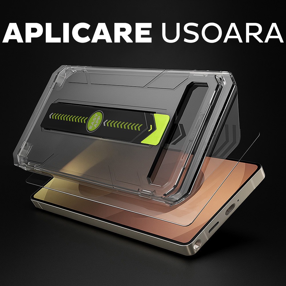 Pachet 2 buc Folie Sticla pentru Samsung Galaxy S26 Ultra Daden TitanGlass, Kit de instalare usoara si rapida cu dispozitiv de potrivire, Protectie Profesionala, Ultra Rezistenta, Transparenta