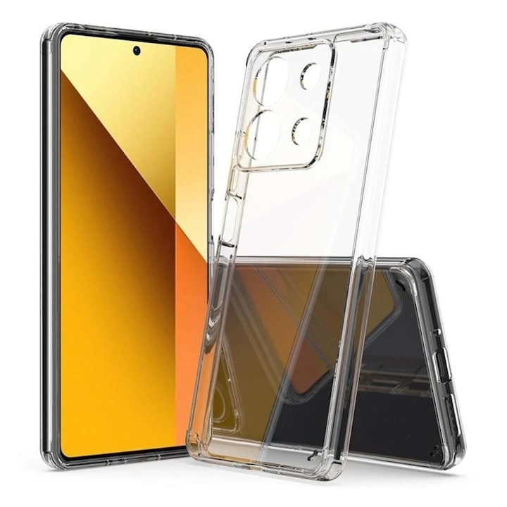 Husa Telefon, Flippy, Compatibila Xiaomi Redmi Note 13 5G, Carcasa TPU, Protectie Camere, 1.5 mm, Transparent