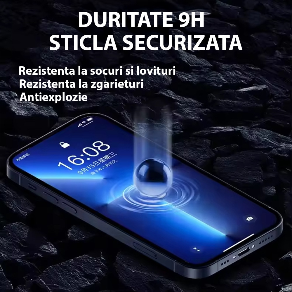 Folie Telefon Pentru Apple iPhone 14 PRO MAX HEYBINGO HD, din Sticla Securizata 9H