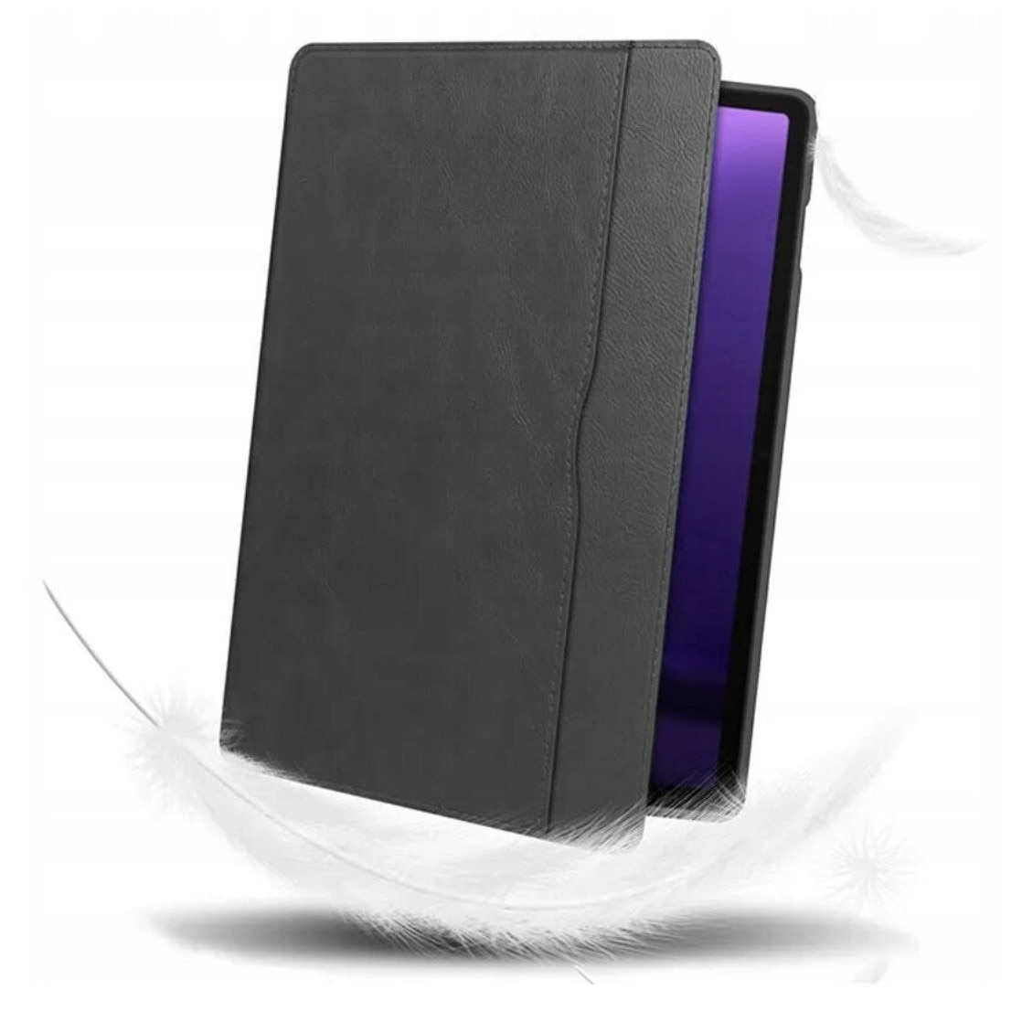 Husa transparenta EtuiTab pentru Samsung Galaxy Tab S9 FE/S10 FE 10.9, maro, cu suport si spatiu pentru stilou
