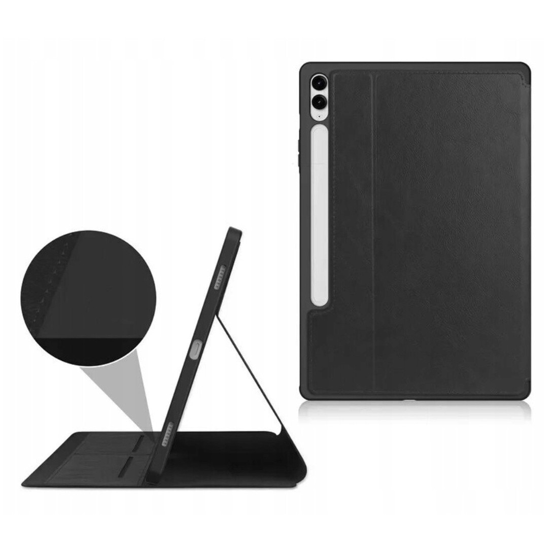 Husa transparenta EtuiTab pentru Samsung Galaxy Tab S9 FE/S10 FE 10.9, maro, cu suport si spatiu pentru stilou