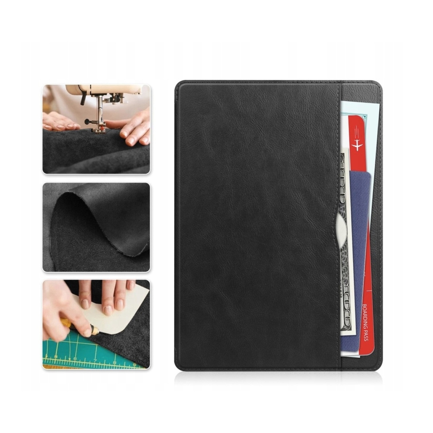 Husa transparenta EtuiTab pentru Samsung Galaxy Tab S9 FE/S10 FE 10.9, maro, cu suport si spatiu pentru stilou