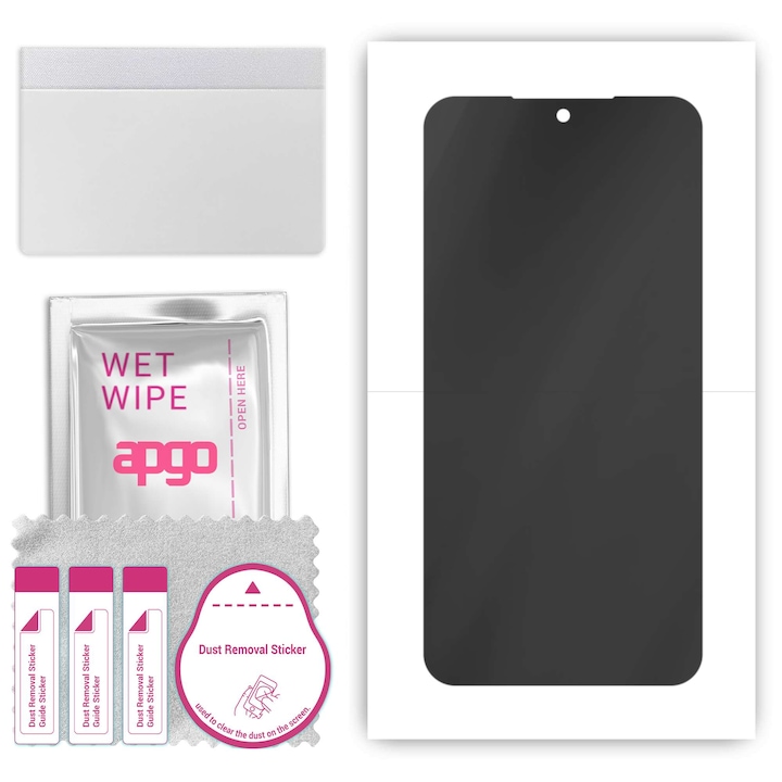 Folie de protectie PRIVACY apgo pentru Realme 14 Pro – efect anti-spionaj, hidrogel, full glue, 5D, mat, ultra-subtire