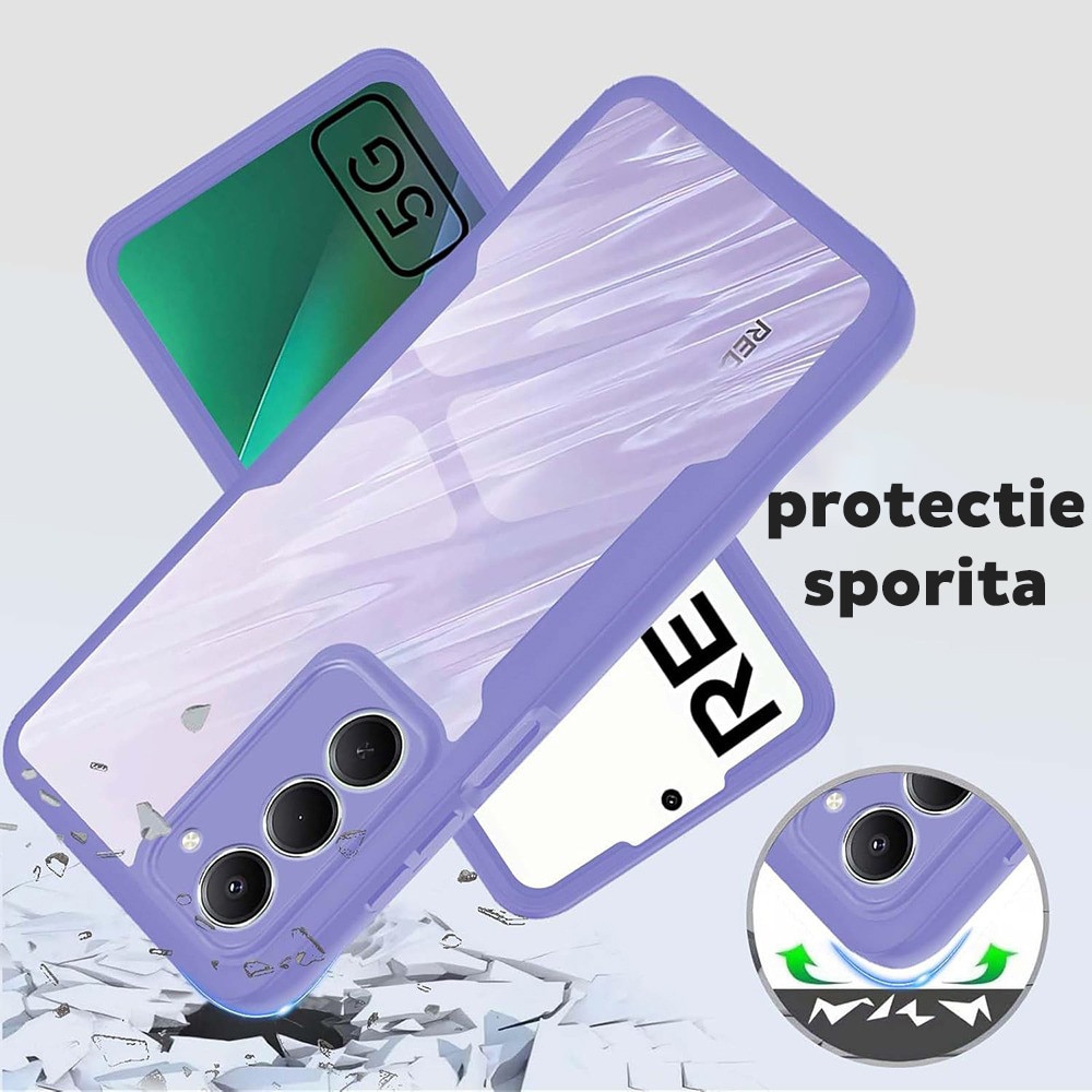 Husa pentru Xiaomi Redmi 15 4G / Redmi 15 5G DaDen® ColorVerse 360, Antisoc, Protectie completa spate-ecran, Roz