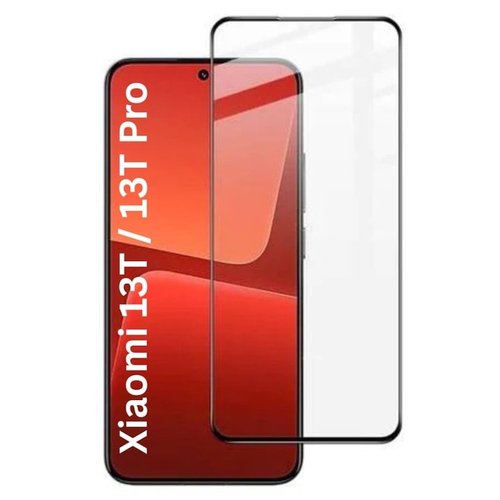 Folie pentru Xiaomi 13T / 13T Pro, SKYDDAR INNOVATION, Sticla Securizata, Ultra HD, Protectie 111D, Montare Simpla, Transparent, set cu sticker