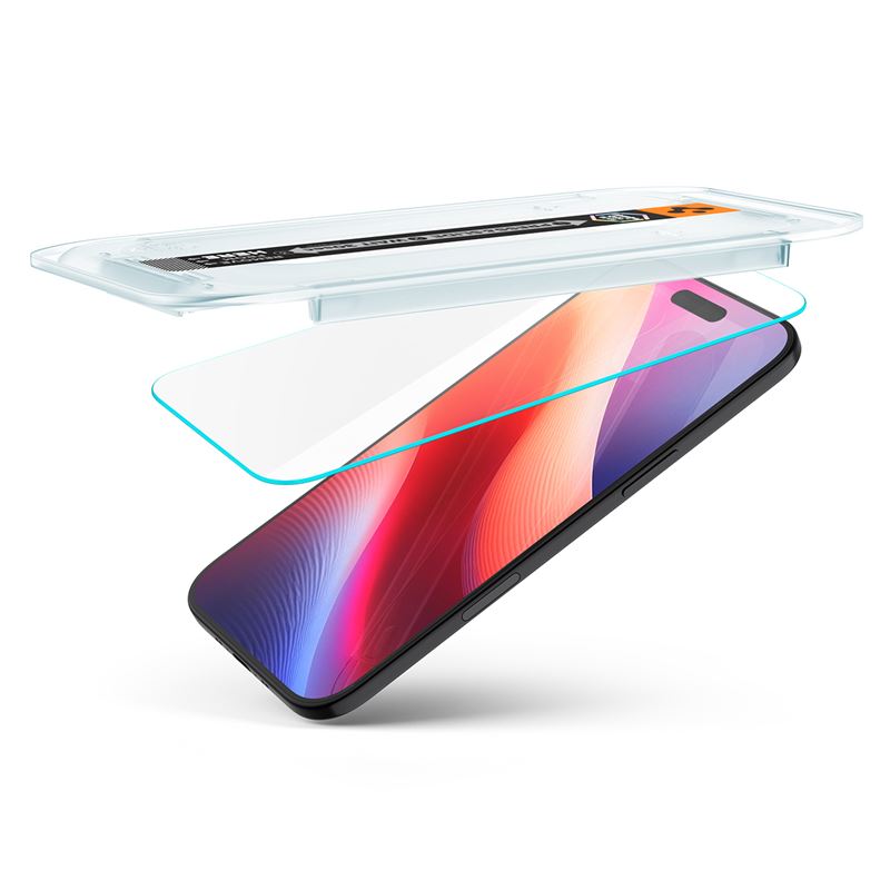 Set 2 folii sticla tempered Spigen Glass tR EZ Fit HD compatibila cu iPhone 17 Air, Transparent