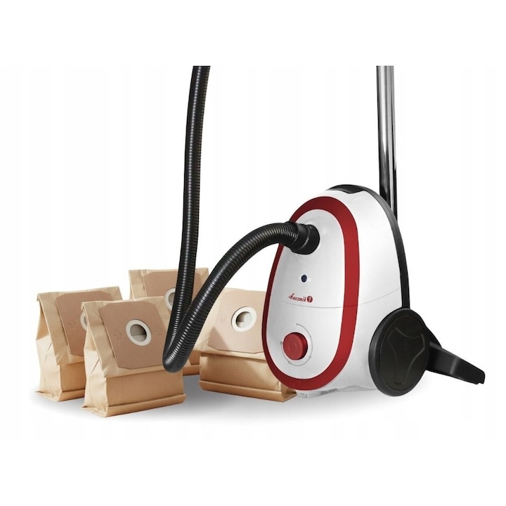 Aspirator cu sac Lucznik OT-2022, 800W, filtr HEPA 13, 2,5l, set complet cu 5 saci