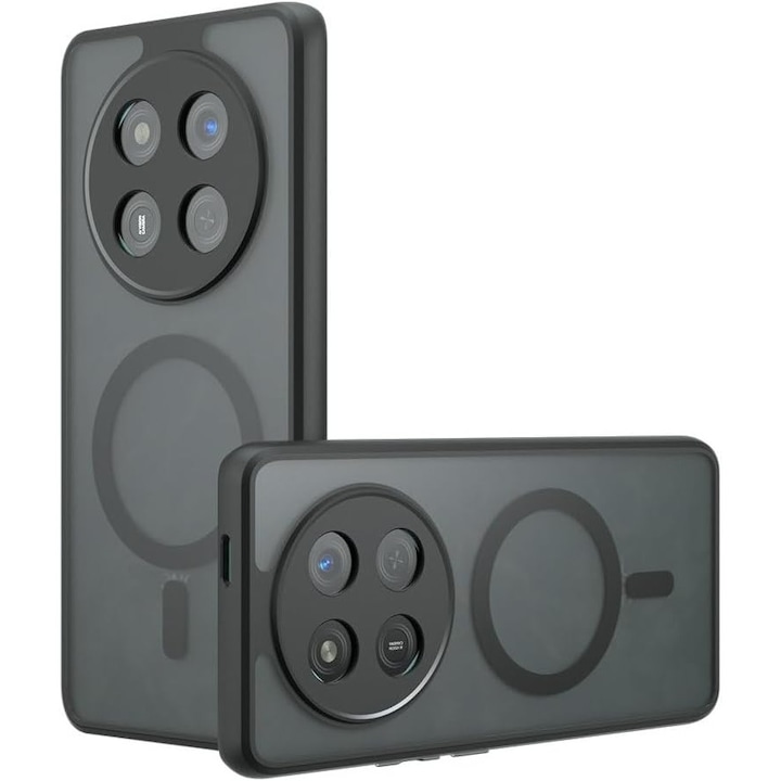 Carcasa pentru Honor Magic 7 Lite/X9c/X60 Pro, anti-cadere, cu adsorbtie magnetica incorporata, rezistenta la socuri, neagra