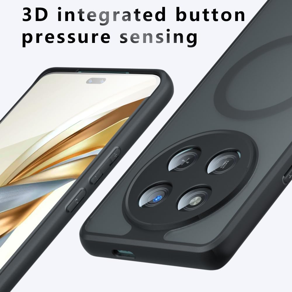 Carcasa pentru Honor Magic 7 Lite/X9c/X60 Pro, anti-cadere, cu adsorbtie magnetica incorporata, rezistenta la socuri, neagra