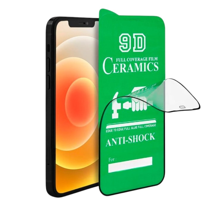 Folie telefon, Ceramic Glass Antisoc, 9H, pentru Samsung Galaxy A56, Acoperire pe tot ecranul, Anti-Static, HD, Smudge Proof, Black