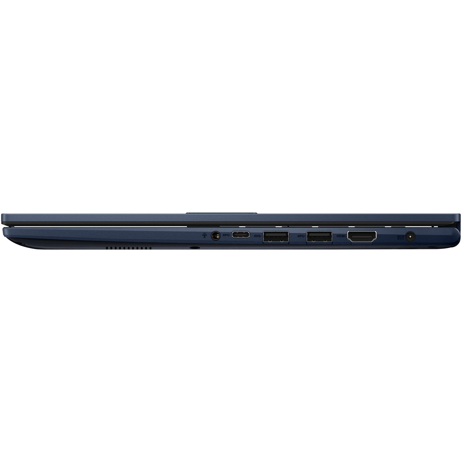 Laptop ASUS VivoBook 15 A1504ZA cu procesor Intel® Core™ i3-1215U pana la 4.4 GHz, 15.6", Full HD, IPS, 8GB, 256GB SSD, Intel® UHD Graphics, No OS, Quiet Blue