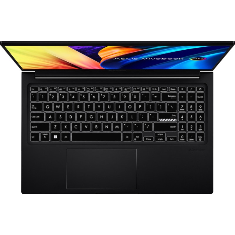 Laptop ASUS 15.6'' Vivobook 15X OLED K3504VA, FHD, Procesor Intel® Core™ i5-1340P (12M Cache, up to 4.60 GHz), 12 cores, 8 GB DDR4, 250 GB SSD, Intel Iris Xe, No OS, Indie Black, OLED