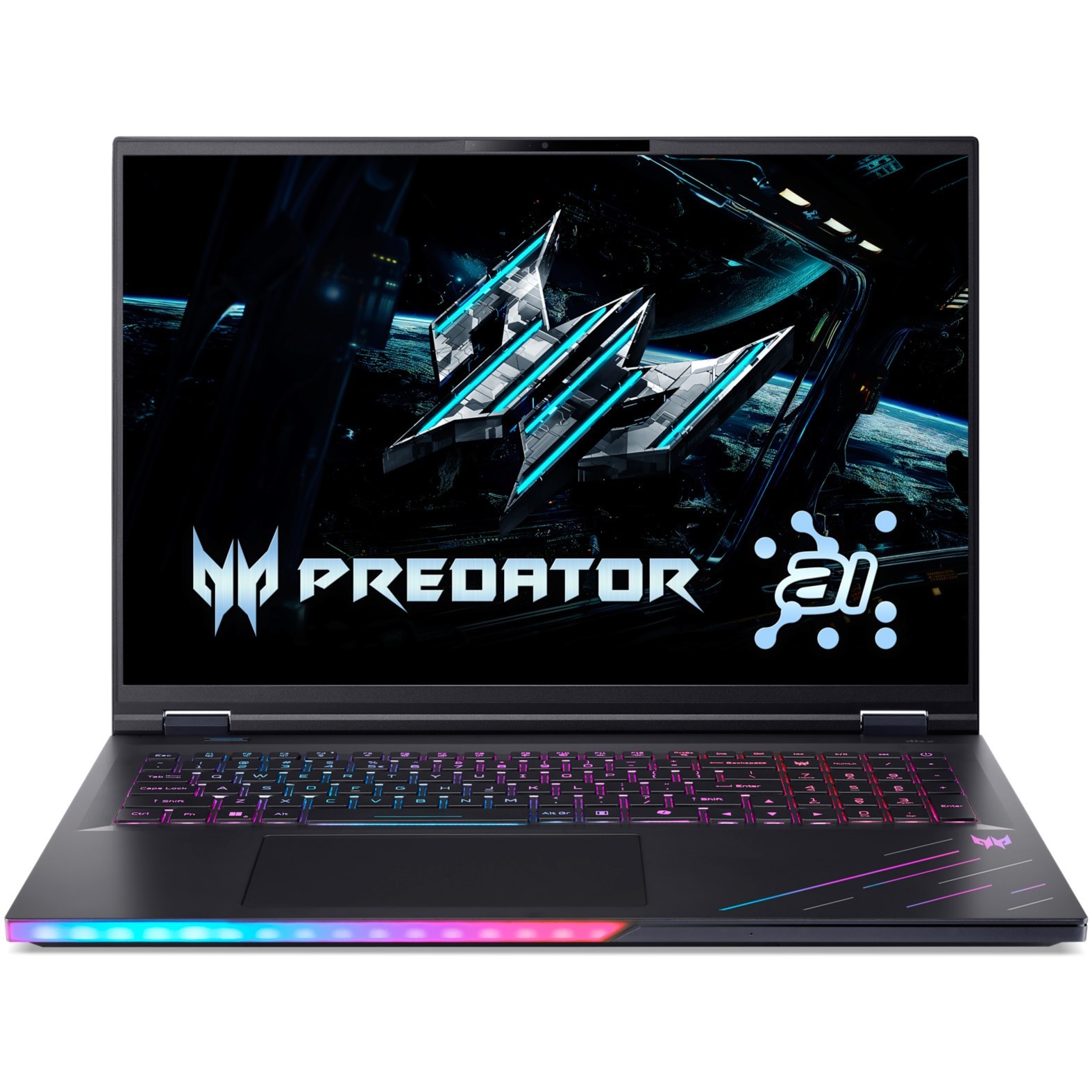 Laptop Gaming Acer Predator Helios 18 AI cu procesor Intel® Core™ Ultra 9 275HX pana la 5.4 GHz, 18", WQUXGA Mini LED IPS, 120Hz, 64GB DDR5, 1TB + 1TB SSD, NVIDIA® GeForce RTX™ 5090 24GB GDDR7, Windows 11 Pro, Abyssal Black