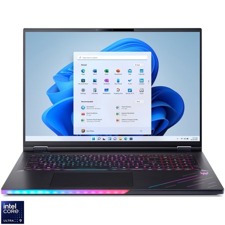 Laptop Gaming Acer Predator Helios 18 AI cu procesor Intel® Core™ Ultra 9 275HX pana la 5.4 GHz, 18", WQUXGA Mini LED IPS, 120Hz, 64GB DDR5, 1TB + 1TB SSD, NVIDIA® GeForce RTX™ 5090 24GB GDDR7, Windows 11 Pro, Abyssal Black