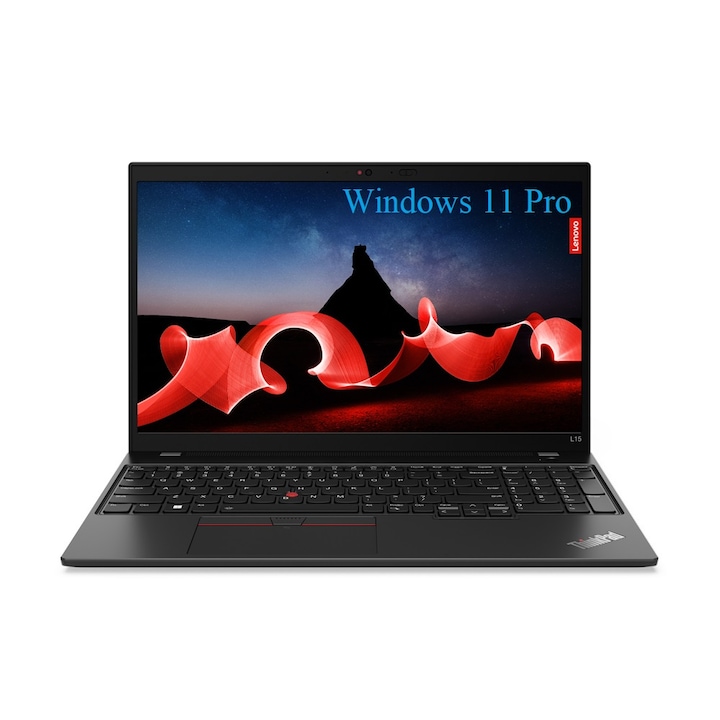 Laptop Lenovo ThinkPad L15 Gen 4 (Intel), 15.6" FHD IPS, Intel Core i5-1345U 10-core, 64 GB DDR4, 256 GB SSD m2 PCIe, Intel Iris Xe Graphics, Windows 11 Pro, 1.77 kg Thunder Black