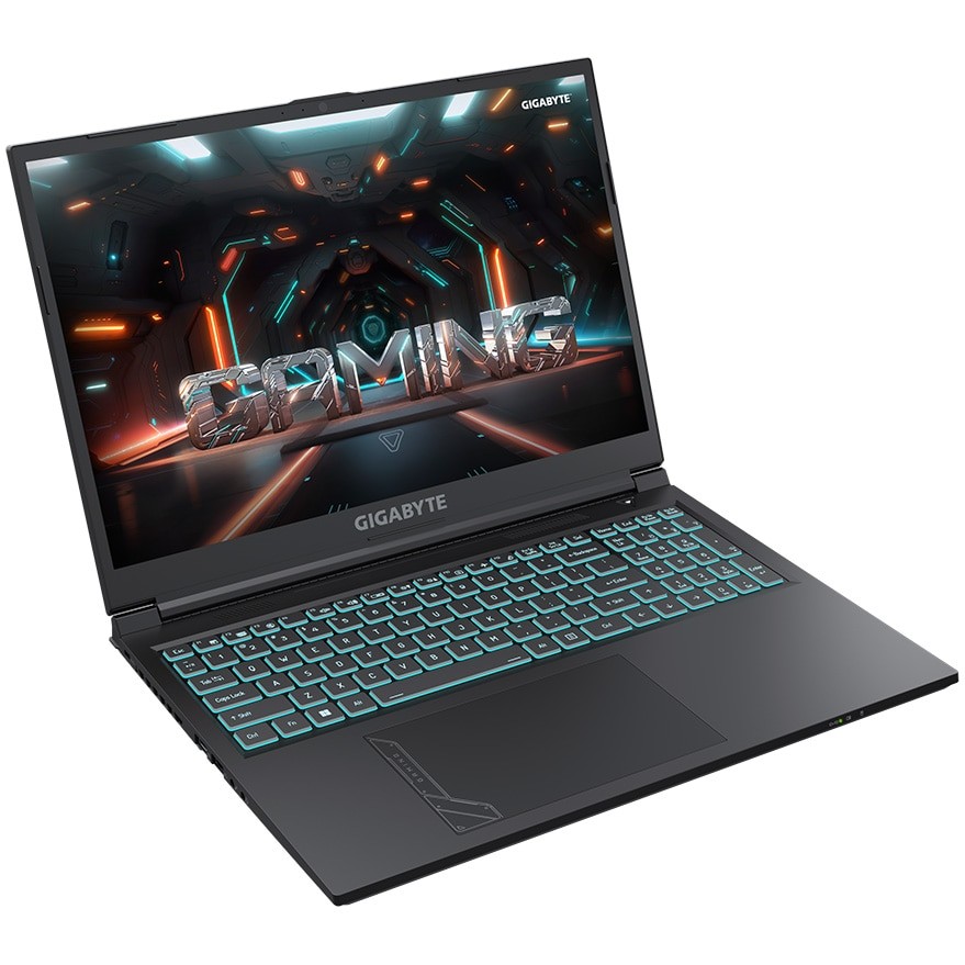 Laptop Gaming Gigabyte G6 MF cu procesor Intel® Core™ i7-13620H pana la 4.9GHz, 16'', Full HD+, 165Hz, 16GB DDR5 RAM, 512GB SSD, Nvidia RTX 4050 6GB GDDR6, No OS, Black