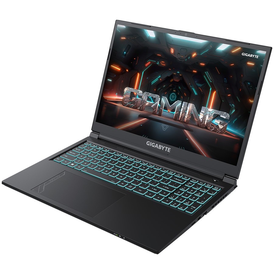 Laptop Gaming Gigabyte G6 MF cu procesor Intel® Core™ i7-13620H pana la 4.9GHz, 16'', Full HD+, 165Hz, 16GB DDR5 RAM, 512GB SSD, Nvidia RTX 4050 6GB GDDR6, No OS, Black