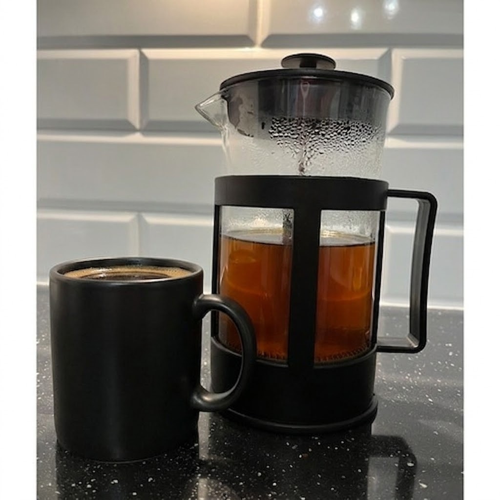 Aparat cafea/ceai Ruhhy, 12 x 14 x 22 cm, negru