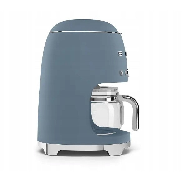 Cafetiere Smeg DCF02SBMEU, 1050W, blocare picurare, albastru, capacitate 10-15 cesti