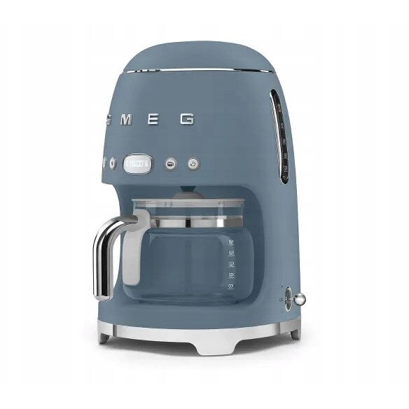 Cafetiere Smeg DCF02SBMEU, 1050W, blocare picurare, albastru, capacitate 10-15 cesti