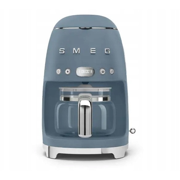 Cafetiere Smeg DCF02SBMEU, 1050W, blocare picurare, albastru, capacitate 10-15 cesti