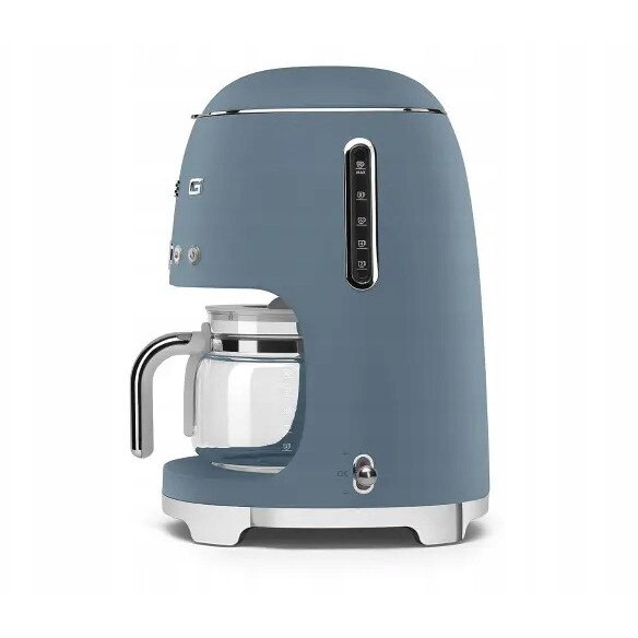 Cafetiere Smeg DCF02SBMEU, 1050W, blocare picurare, albastru, capacitate 10-15 cesti