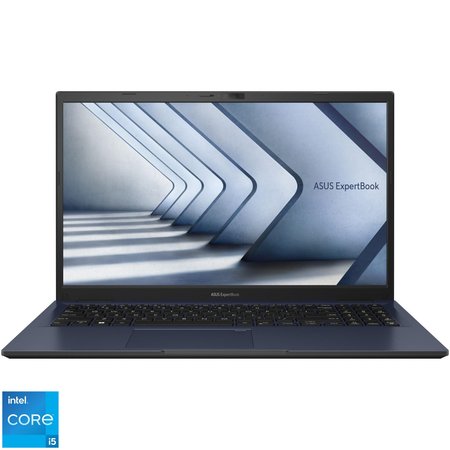 Laptop ASUS ExpertBook B1 B1502CBA cu procesor Intel® Core™ i5-1235U pana la 4.4 GHz, 15.6", Full HD, 8GB DDR4, 512GB SSD, Intel® UHD Graphics, No OS, Star Black, 3 years warranty