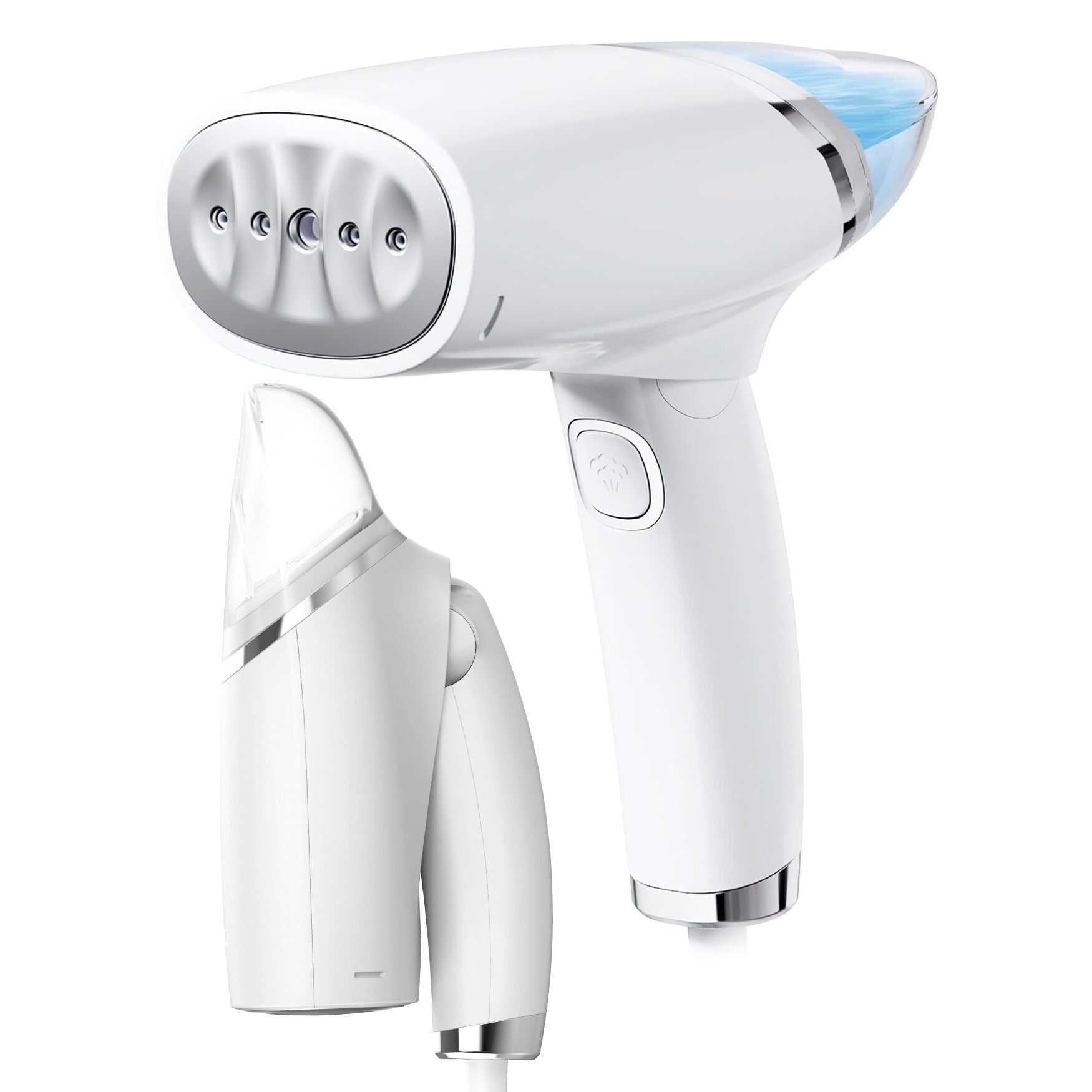 Fier de calcat cu aburi turistic Maltec HDS1000W, putere 1000W, rezervor 110 ml, alb, 1 buc