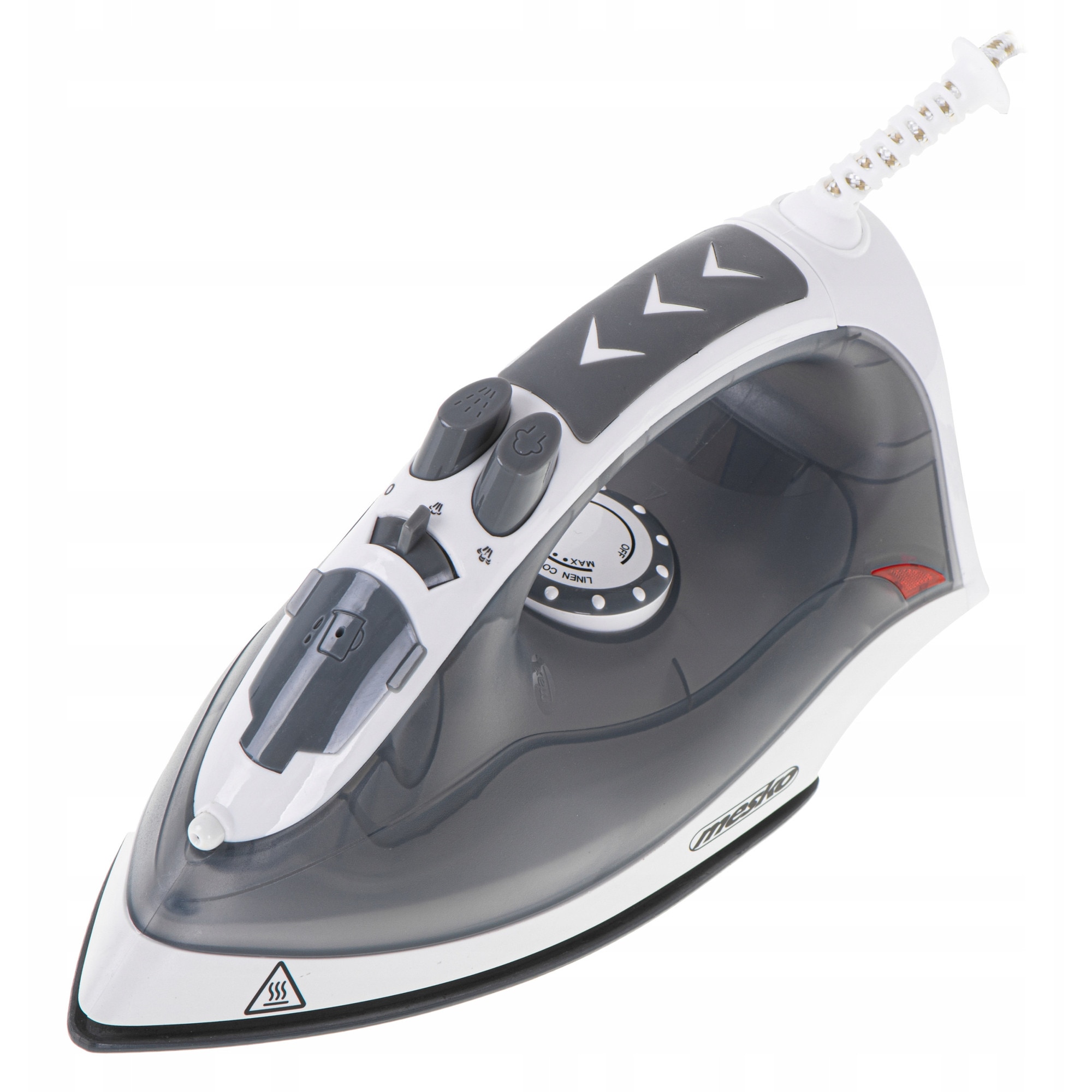 Fier de calcat cu aburi Mesko MS 5037, ceramic, gri, 20x10.5cm, 2800W, 170ml