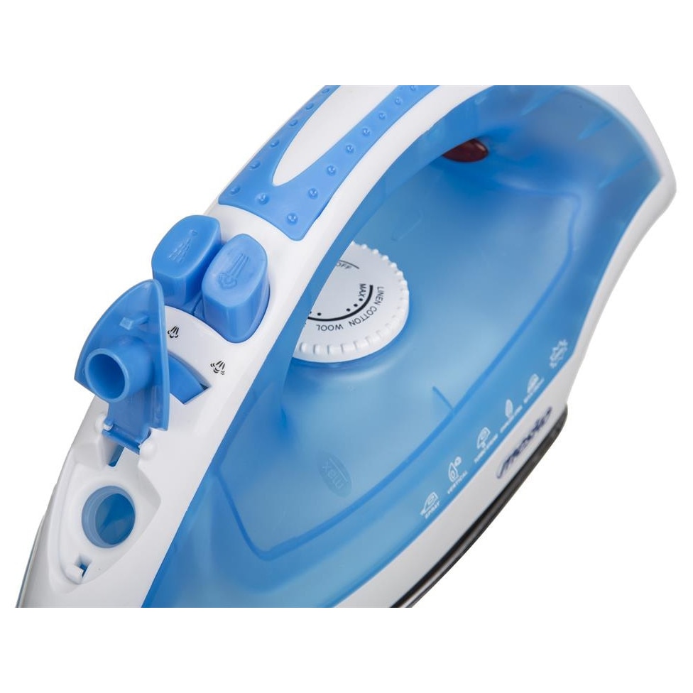 Fier de calcat cu abur, 2200W, alb-albastru, 26,5x10,7x12,5cm