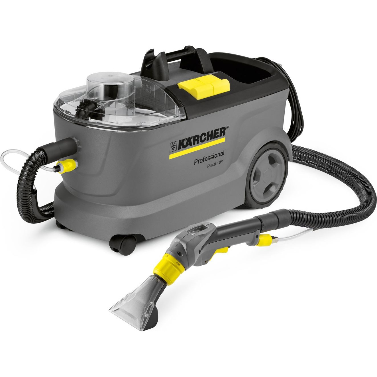 Aspirator injectie-extractie KARCHER Puzzi 10/1 2-in-1, rezervor apa murdara 8.7 L, suprafata maxima 81 m²/h, Gri