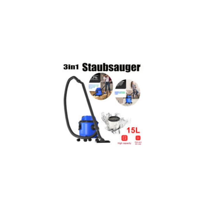 Aspirator umed si uscat 3 in 1, 15L, 2000W, 60dB, 32x32x36.5cm, accesorii incluse