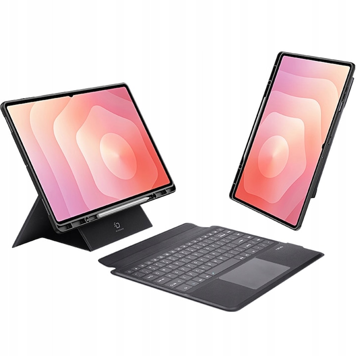 Husa tableta Dux Ducis DK cu tastatura si touchpad, neagra, pentru Samsung Galaxy Tab S11 Ultra 14.6"
