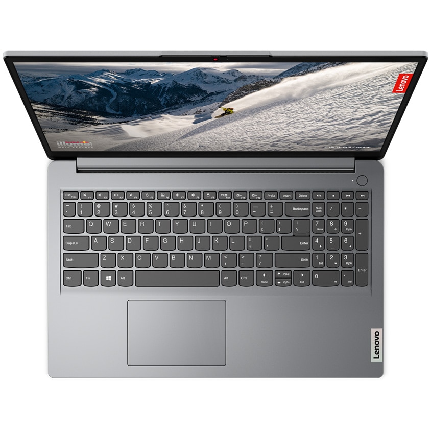 Laptop Lenovo IdeaPad 1 15AMN7 cu procesor AMD Ryzen™ 3 7320U pana la 4.1 GHz, 15.6", Full HD, 16GB DDR5, 512GB SSD, AMD Radeon™ 610M Graphics, No OS, Cloud Grey