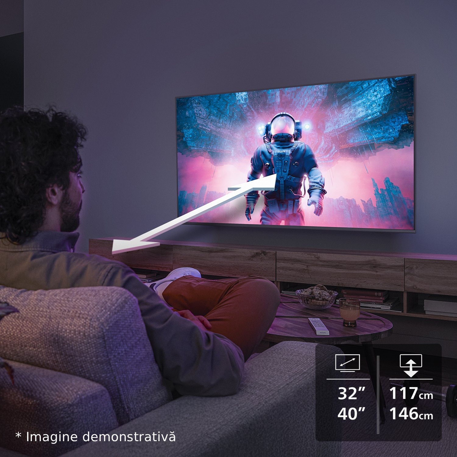 Televizor LED Philips 101 cm 40" 40PFS6050/12, Full HD, Smart TV, WiFi, CI