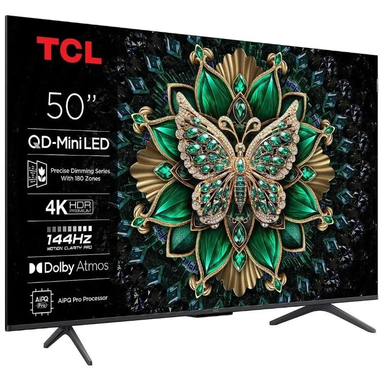 Televizor QD-Mini LED TCL 50C61K, 127 cm, Ultra HD 4K, Smart TV, WiFi, CI+, Negru