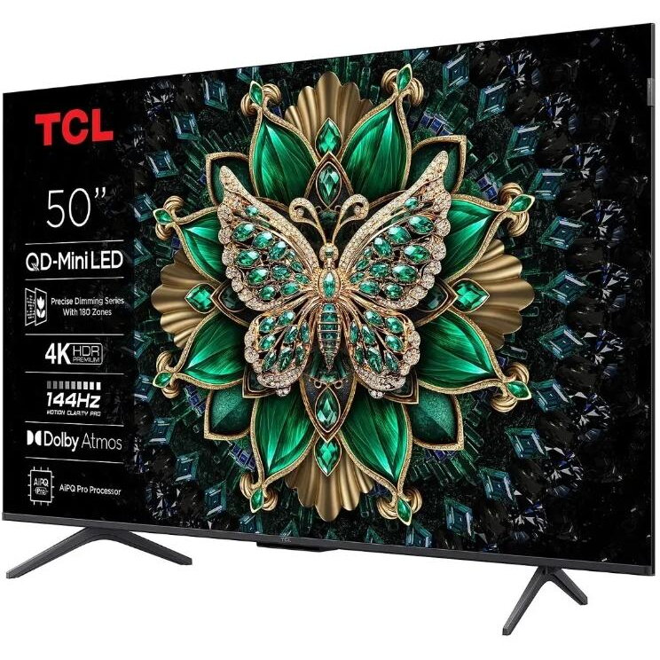 Televizor QD-Mini LED TCL 50C61K, 127 cm, Ultra HD 4K, Smart TV, WiFi, CI+, Negru