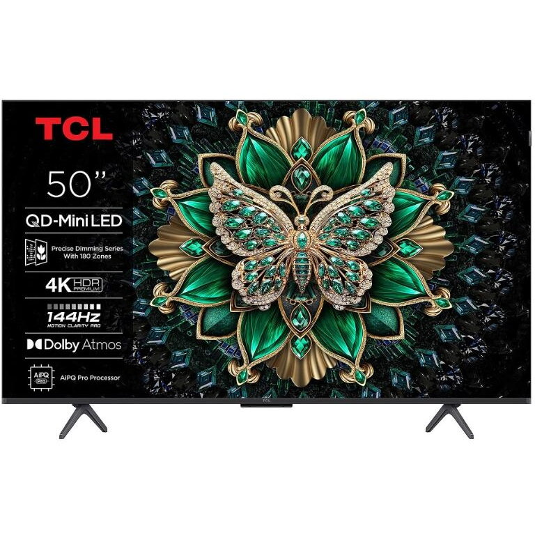 Televizor QD-Mini LED TCL 50C61K, 127 cm, Ultra HD 4K, Smart TV, WiFi, CI+, Negru
