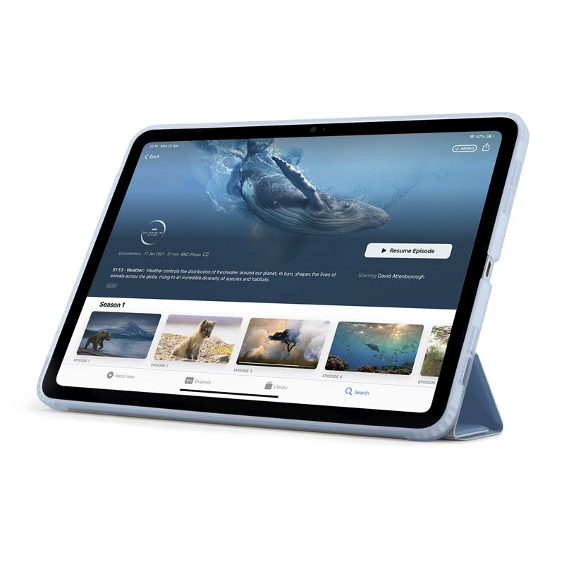 Husa Pipetto Origami No1 compatibila cu iPad Air 4 2020 / 5 2022 / 6 2024 Light Blue