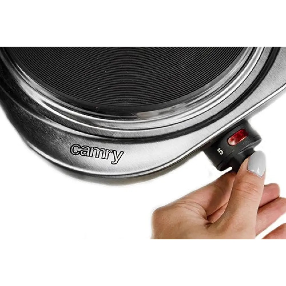 Aragaz electric portabil Camry CR 6510 negru inox 24x24cm 1500W